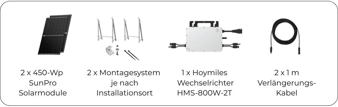 Lieferumfang Yuma Komplettset