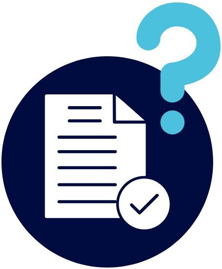 Icon Papier und Fragezeichen