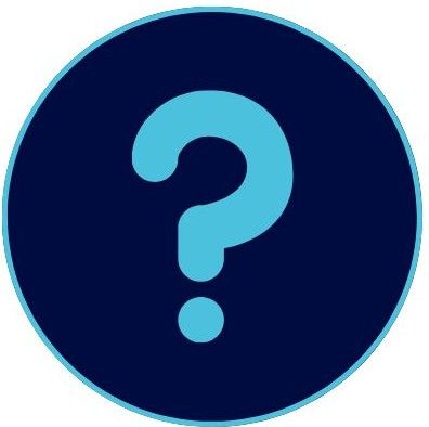 Fragezeichen in einem Kreis