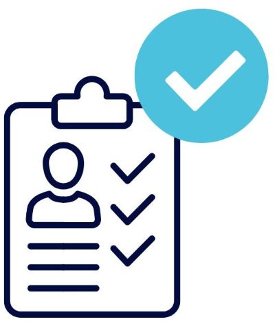 Icon Dokument und Check-Symbl