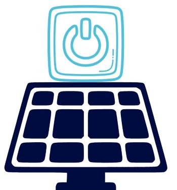 Icon PV-Anlage und Start-Symbol