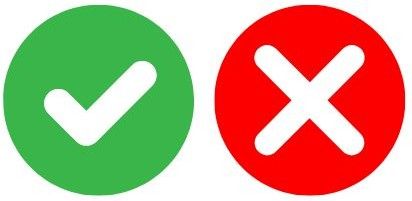 Icons check und x