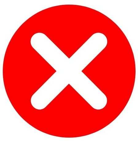 Icon x in rotem Kreis