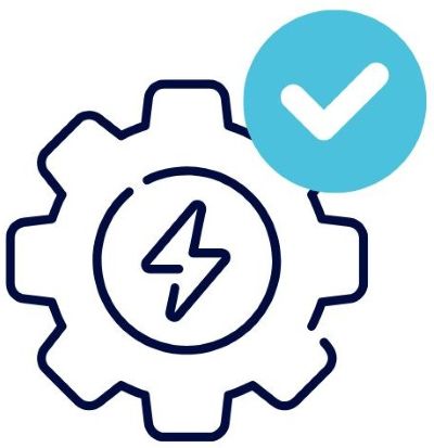 Icon settings und Check-Smbol