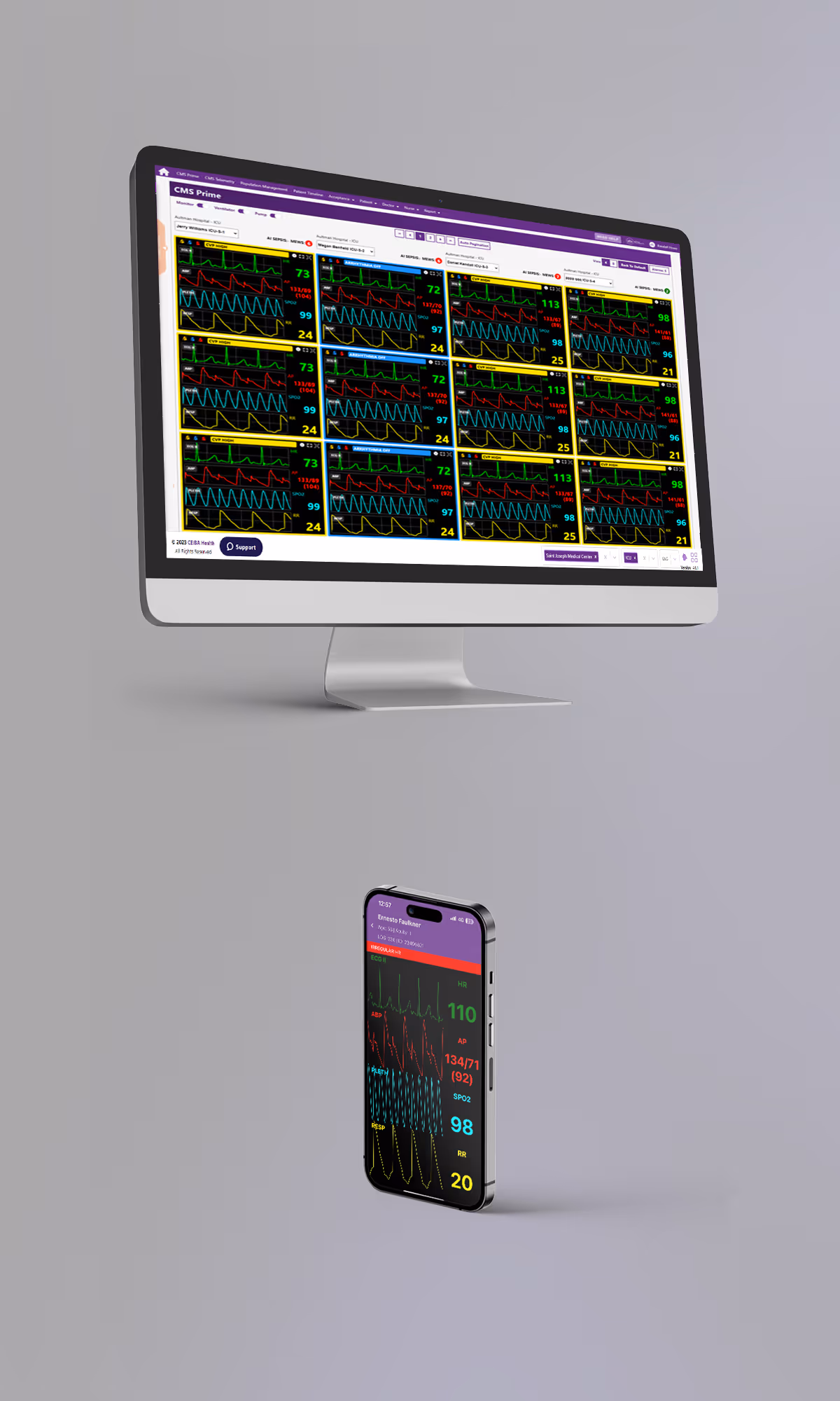 Ceiba is the ultimate remote and Continuous Monitoring solution from bedside level to department up through enterprise wide.