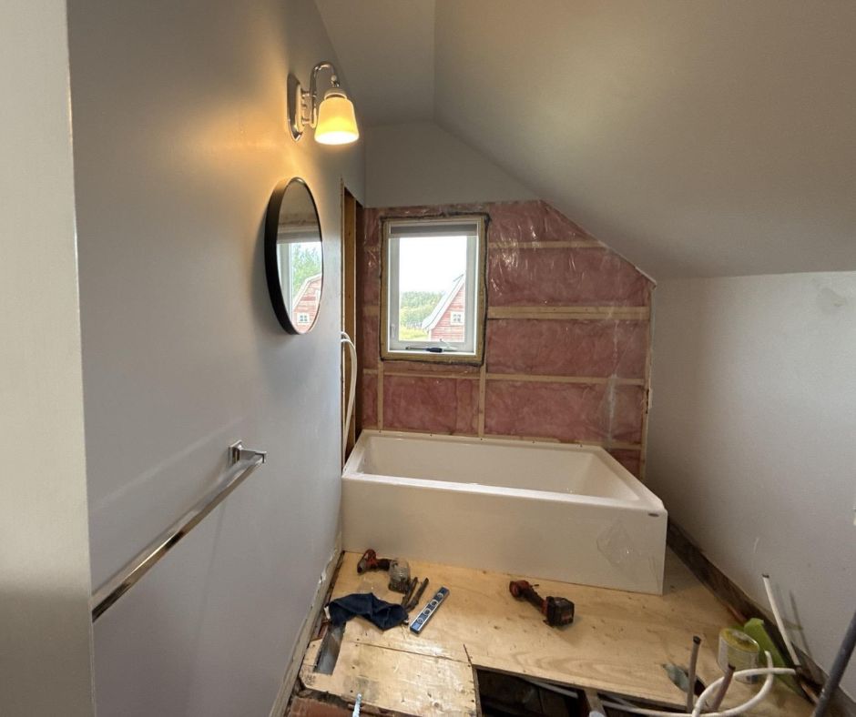 After remediation in a bathroom due to humidity issues