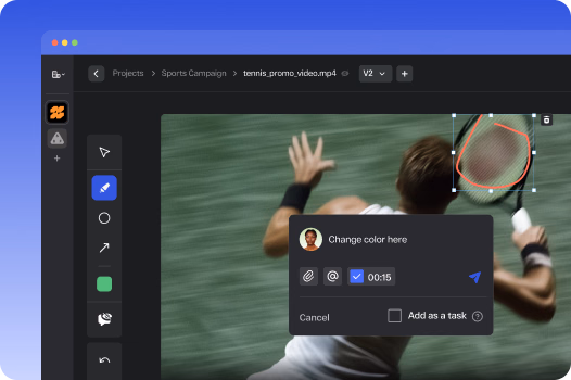 StreamWork media viewer with video review and annotation tools