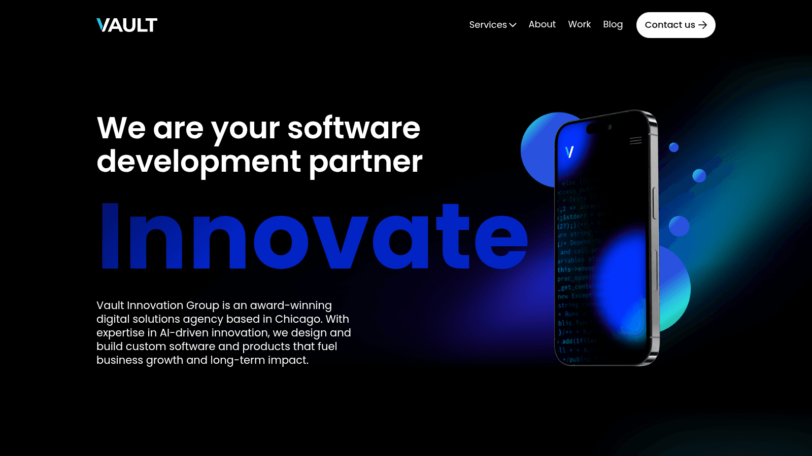 VAULT as a top mobile app development company in chicago