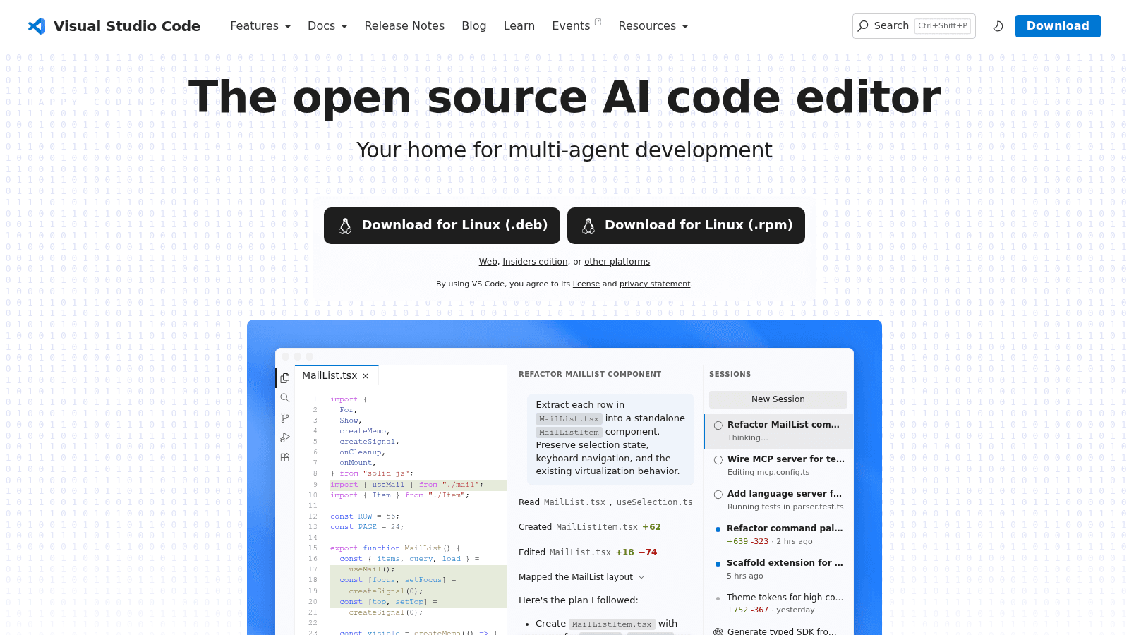 Visual Studio Code as a top application development tool