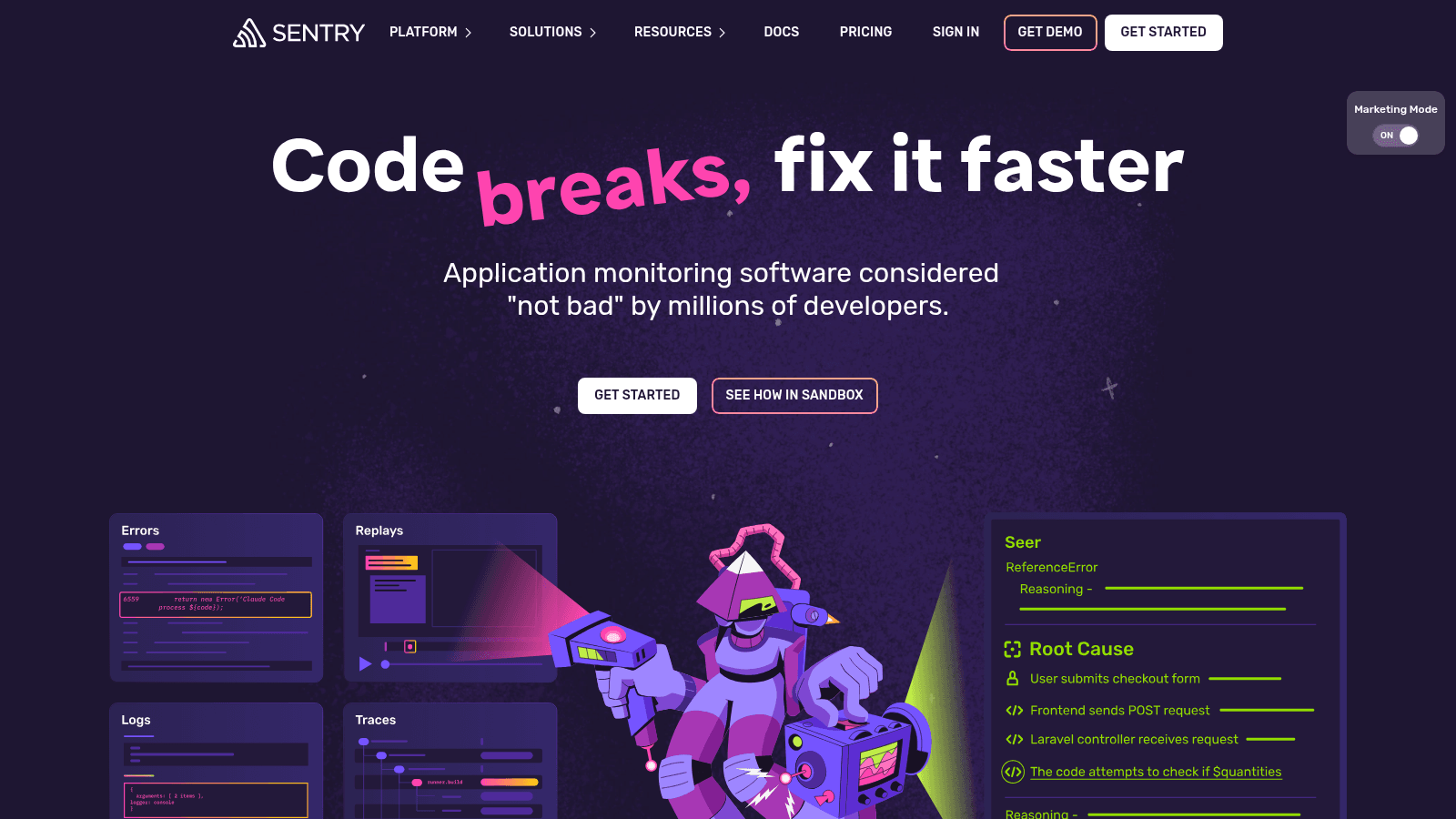 Sentry as a top application development tool