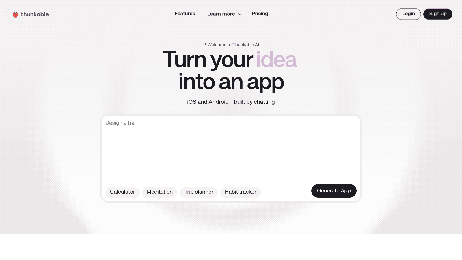 Thunkable as a top no code app builder