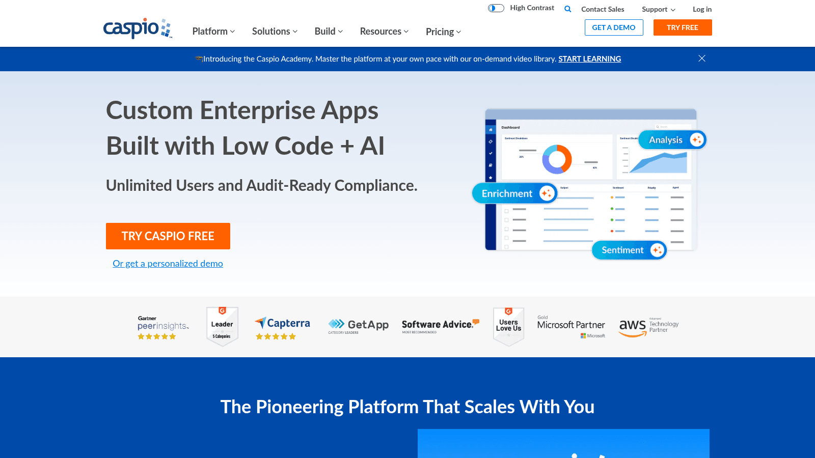 Caspio as a top low code platform