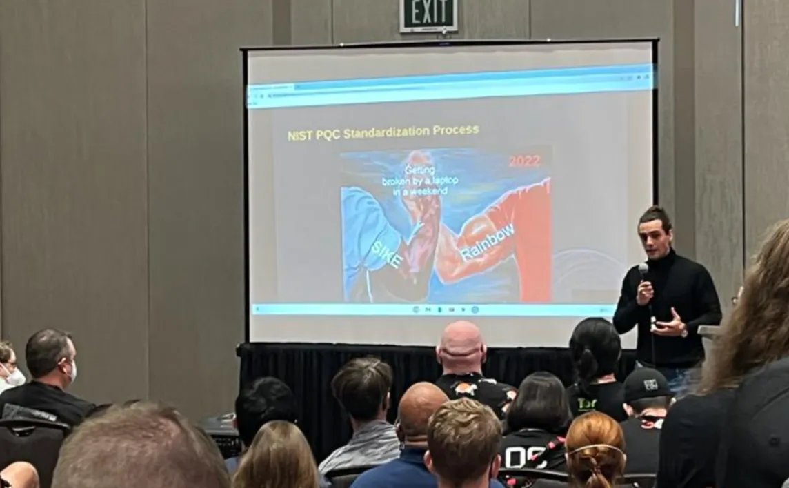 DEFCON30 - David Joseph talks about where PQC development meets quantum computing advances