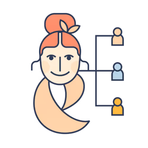 Branded graphic representing coaching and community