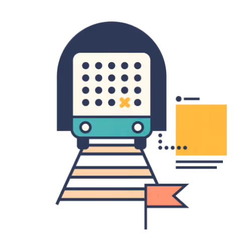 Branded graphic representing strategy and direction