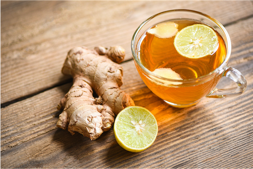 tea with ginger.