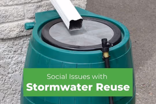 Social Issues With Stormwater Reuse - Bucket collecting stormwater