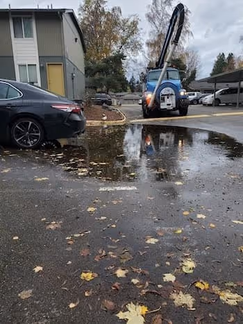 Flood in the parking lot