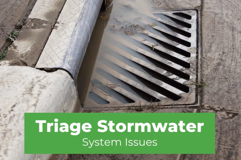 Triage Stormwater System Issues - Clogged catch basin