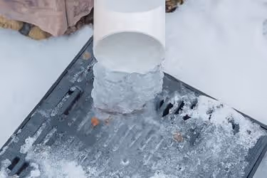 Frozen pipe and drainage