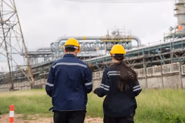 Stormwater inspectors checking the area