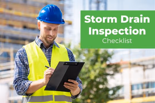 Storm Drain Inspection Checklist - Inspector with his checklist