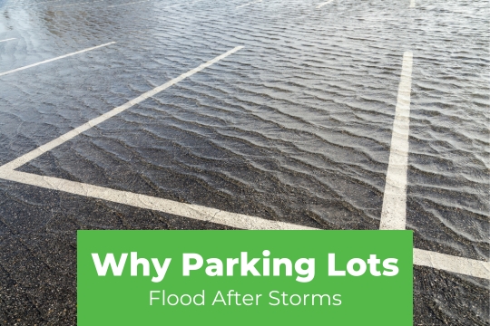 Why Parking Lots Flood After Storms - Flooded parking lot