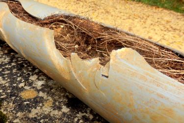 Split pipe with roots