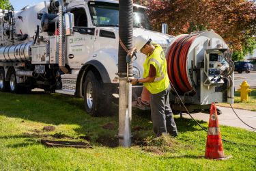 CatchAll Environmental doing regular stormwater maintenance
