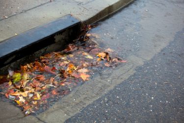 Blocked drainage causing flood