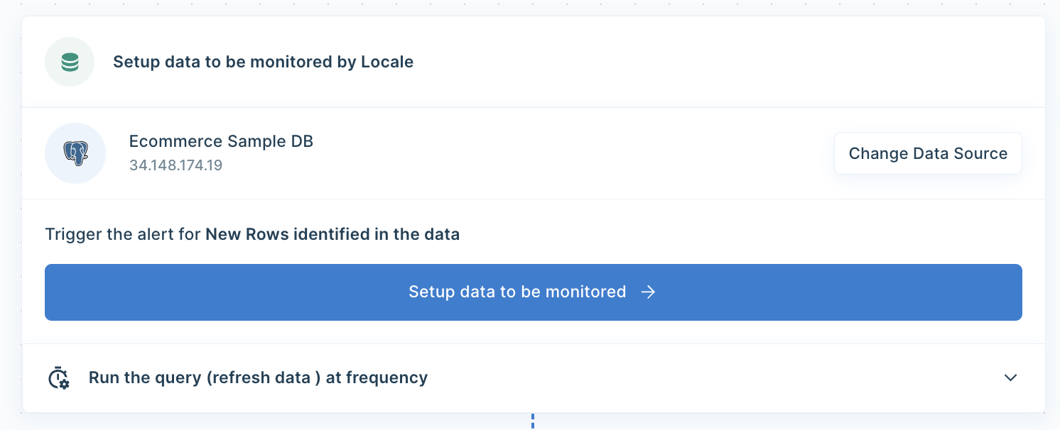 Database Connection setup on Locale platform