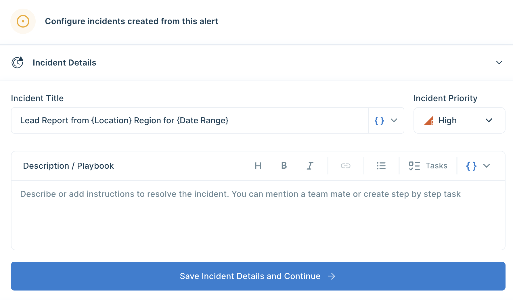 Configure incidents on Locale to provide better context to the users receiving alerts