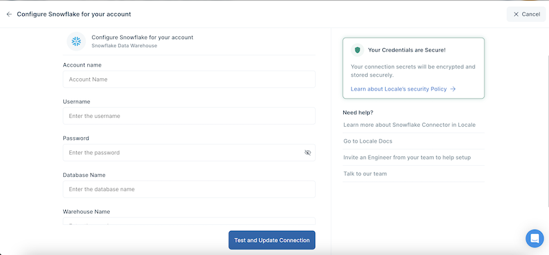 Screenshot of Locale's database integration module