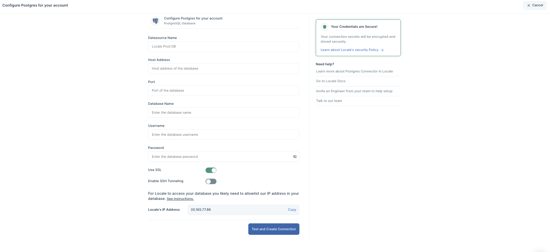 Postgres Locale Integration