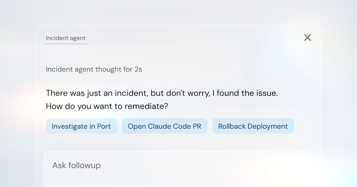 How we would have managed a recent incident at Port with an incident agent