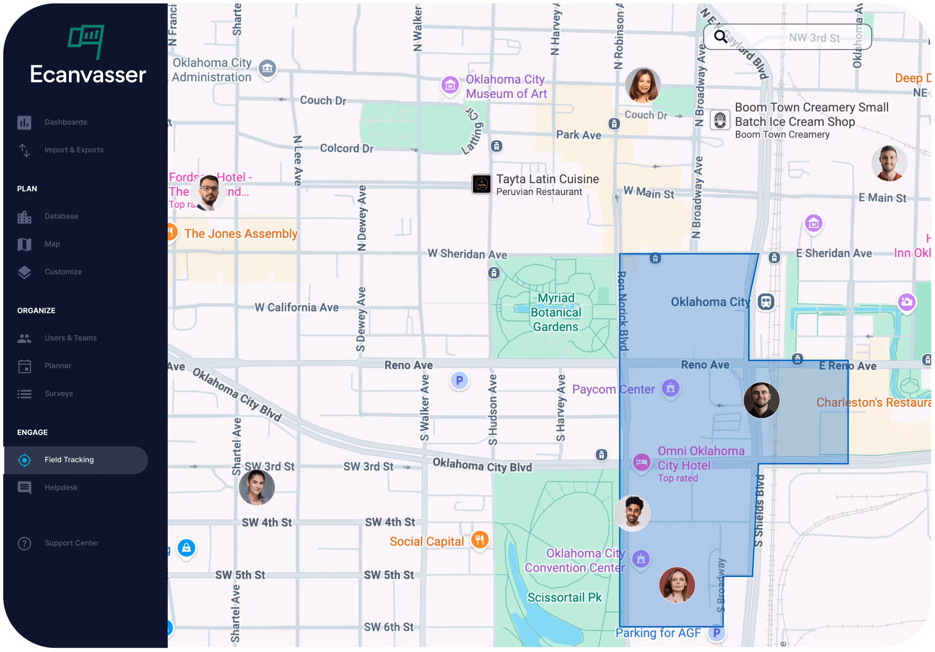 Ecanvasser canvassing desktop web app