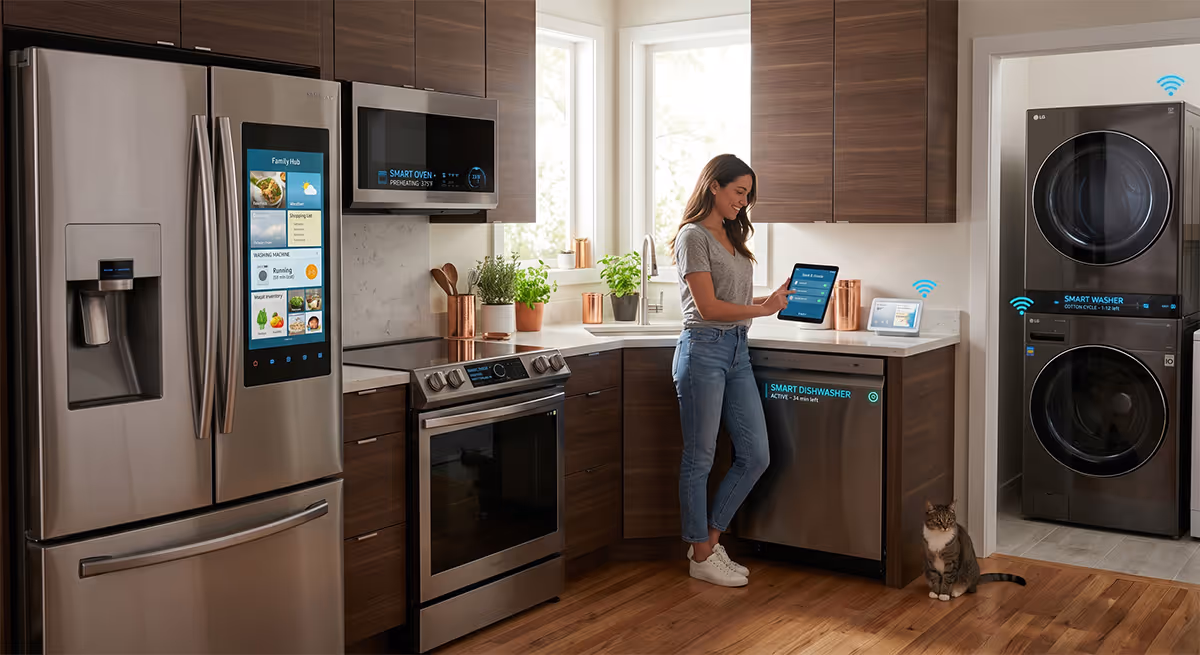 Featured Blog: A woman looking at a dishwasher