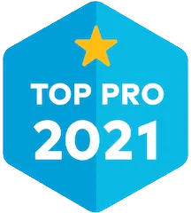 Top Pro 2021 award badge provided by Thumbtack