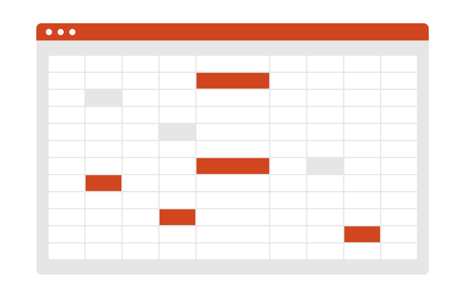 An illustration of a spreadsheet