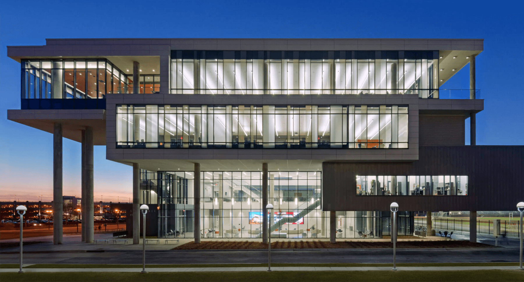 A photo of Missouri State University Glass Hall in Springfield, MO