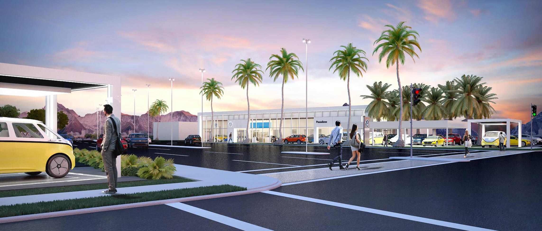 A photo of a Volkswagon dealership in Pasadena, CA