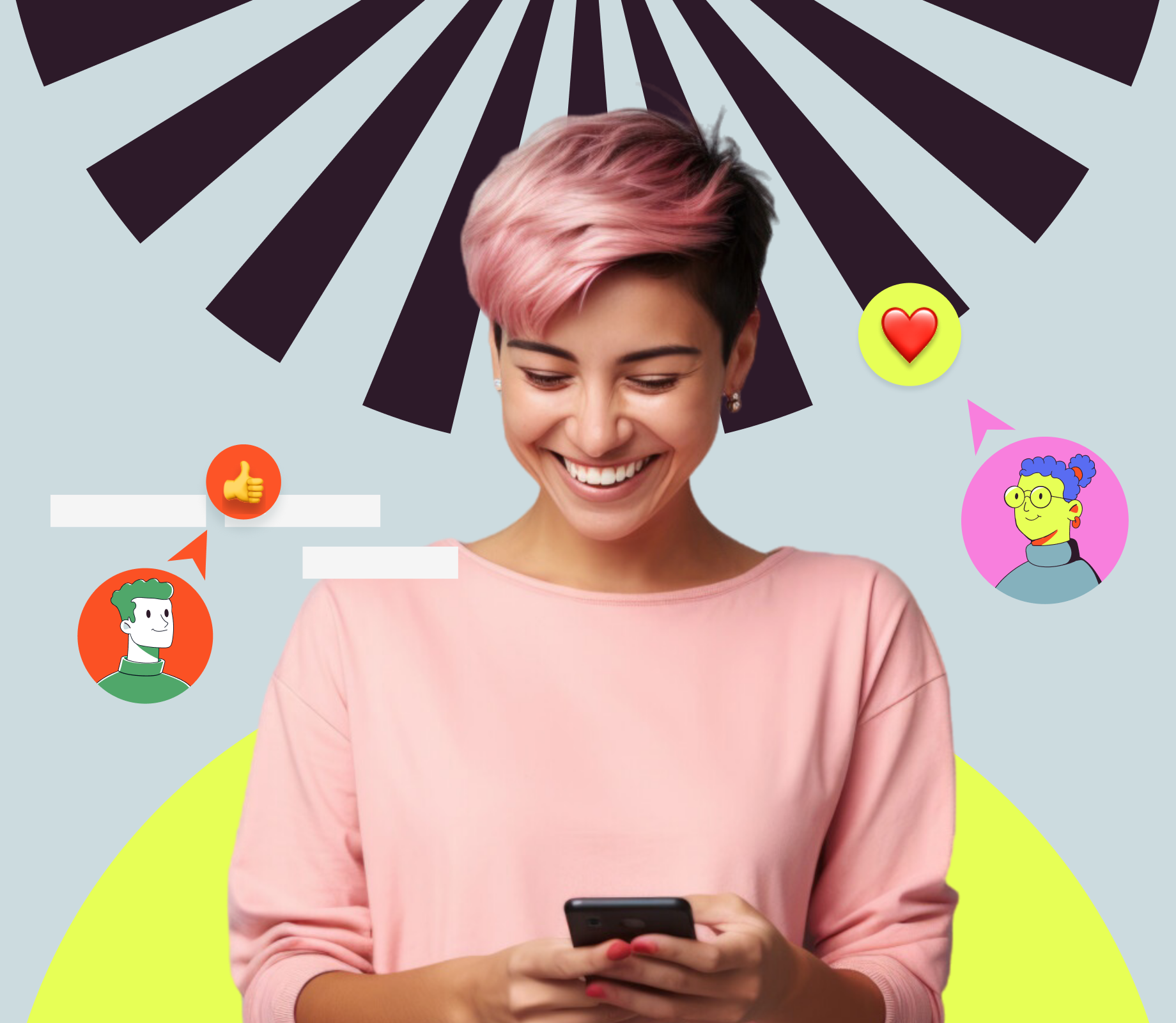 Branded illustration for tech startup