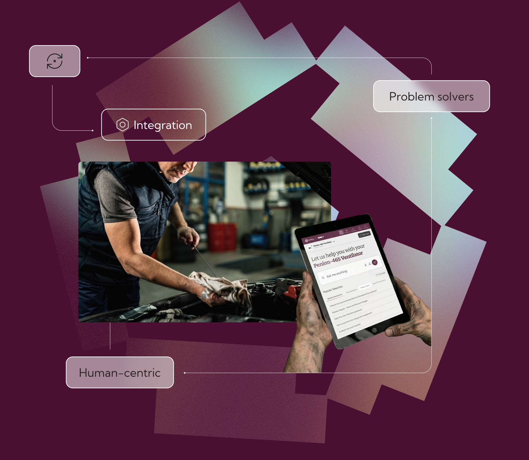 Branded illustration for tech startup