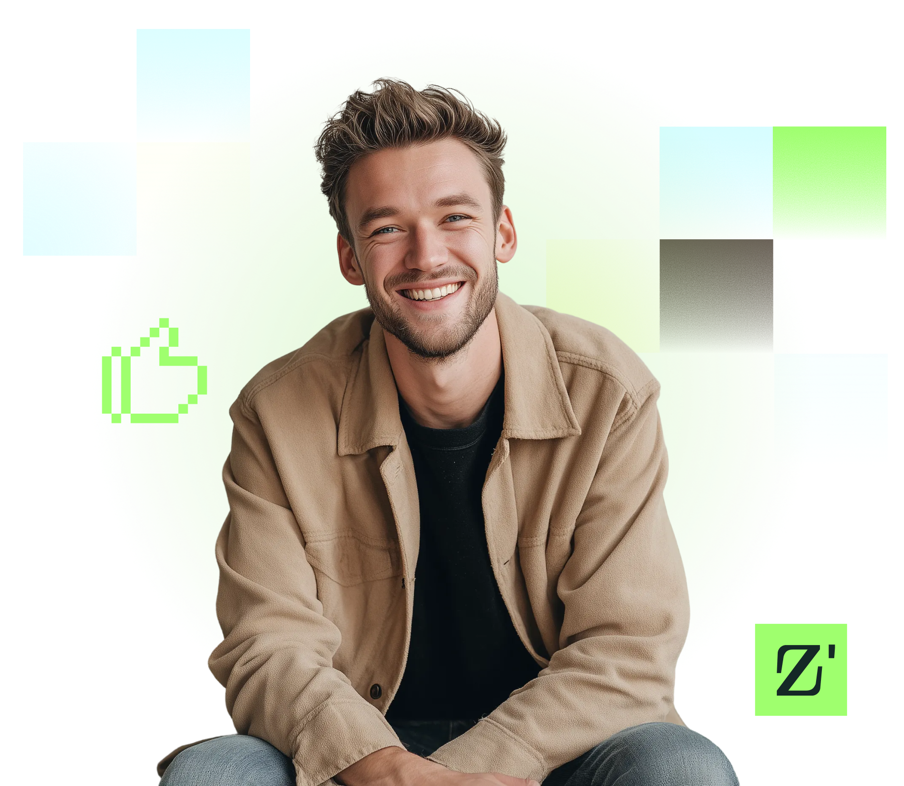 Branded illustration for tech startup