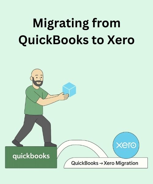 Character moving structured data across a bridge from QuickBooks to Xero during migration