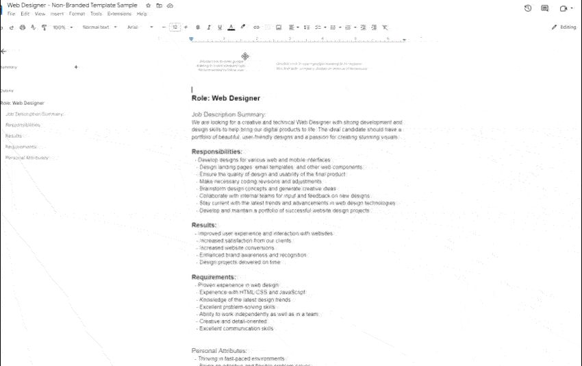 How Job Description Builder Work guide