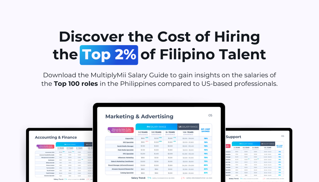 Hire A+ Filipino talent through MultiplyMii and save 70%