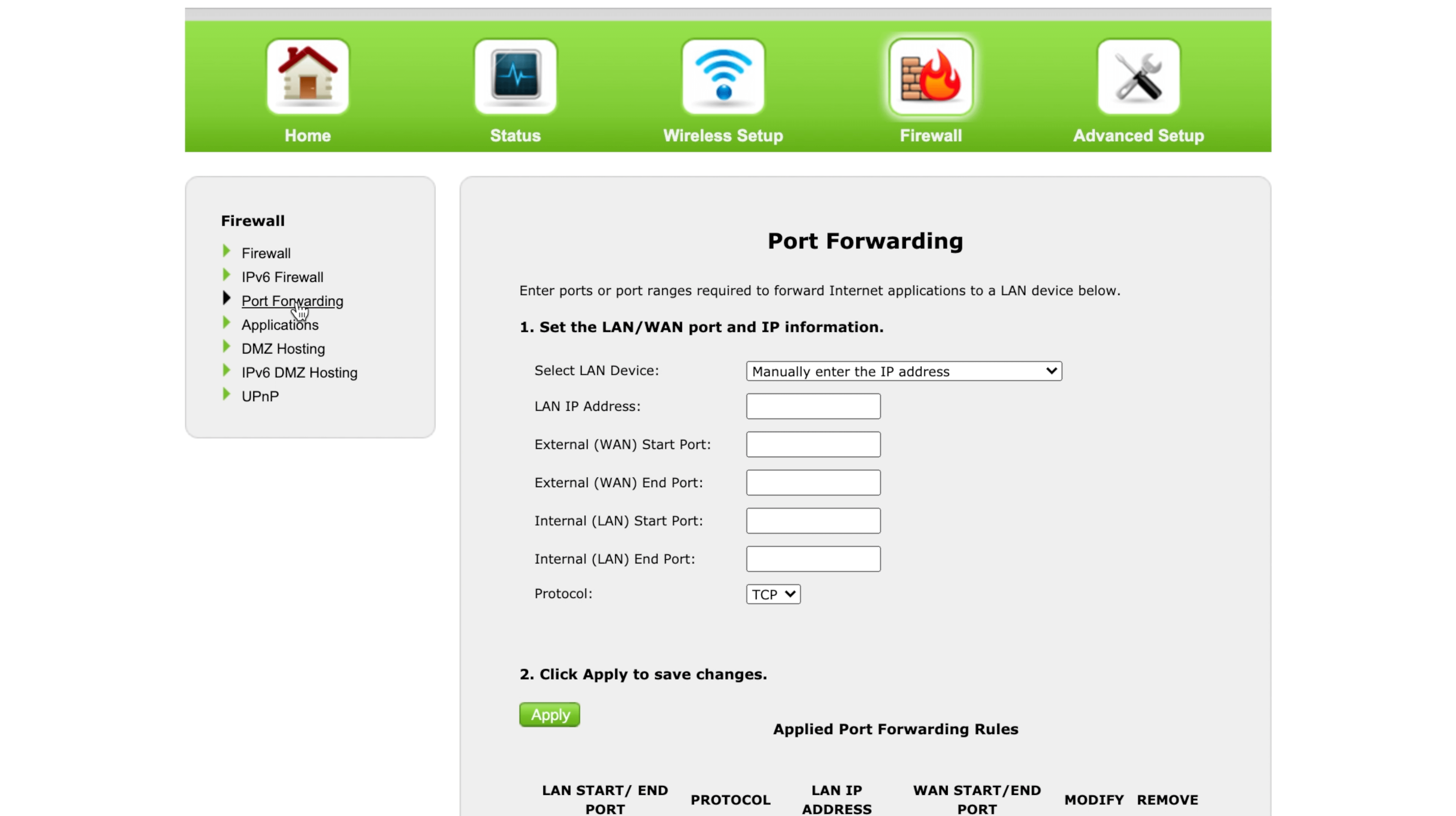 helium network miner set up router port forwarding