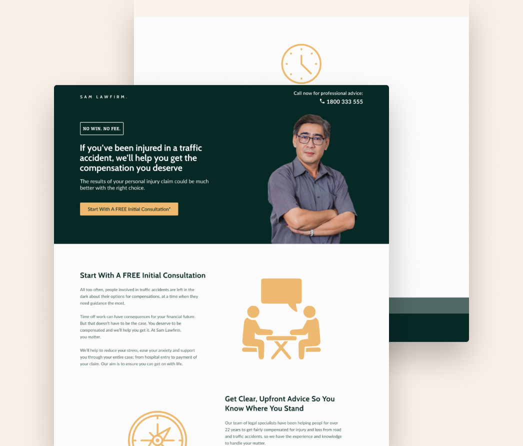 A mockup of a project