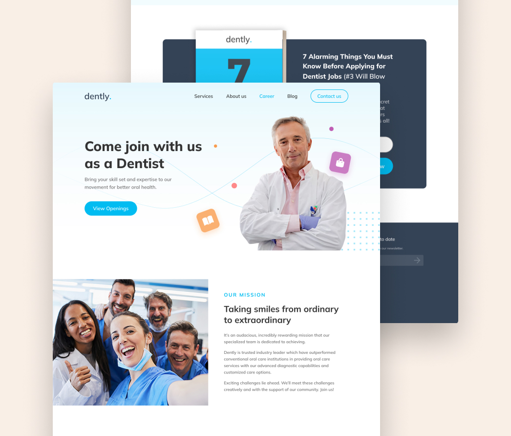 A mockup of a project